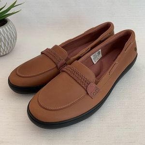 New Grasshoppers Windsor Carmel Leather Boat Loafers Woman’s 10N